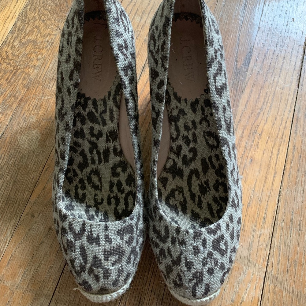 J Crew Espadrilles. Leopard print. Size 7